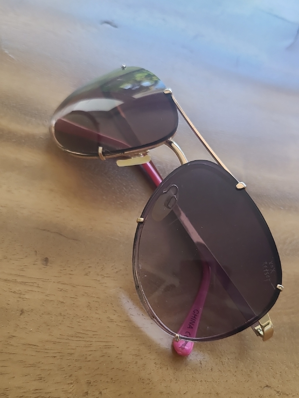 Women's Pink Lens Aviator Sunglasses - Betsey JOHNSON